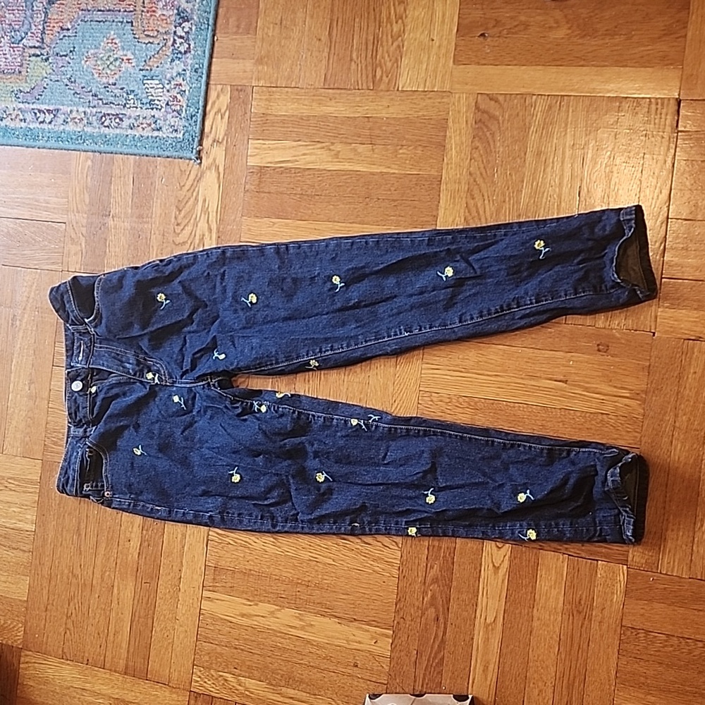 BDG Embroidered Flower Jeans